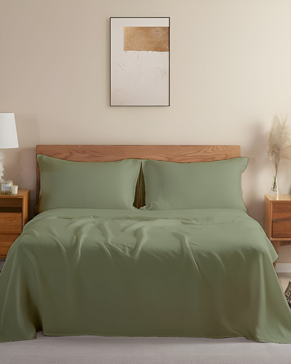 Crescendo Giza Cotton 4 Piece Sheet Set - Sage