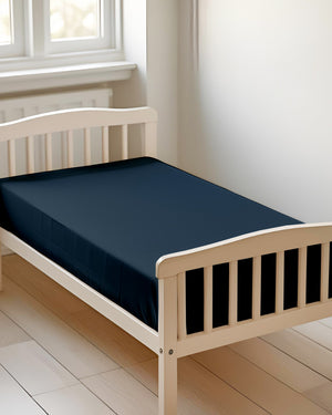 Ultra-fine Microfiber 1 Piece Midnight Luxe Cot Fitted Sheet – Navy Blue