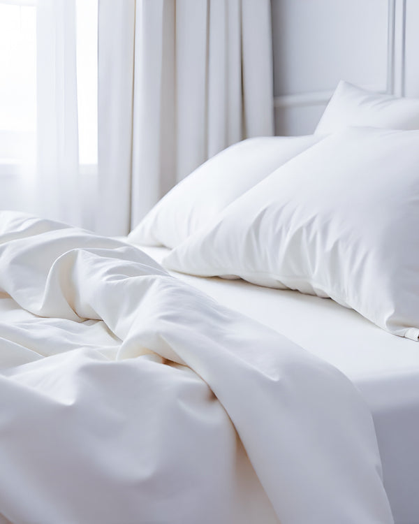 Royal Dreams, Extra Deep 4 Piece Cotton Sheet Set- White