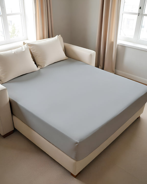ComfortFold - Microfiber Sleeper Sofa 1 Piece Fitted Sheet- Light Gray