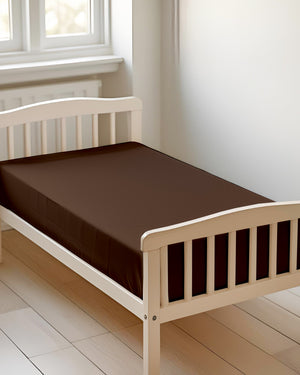 Ultra-fine Microfiber 1 Piece Cocoa Bliss Cot Fitted Sheet – Chocolate