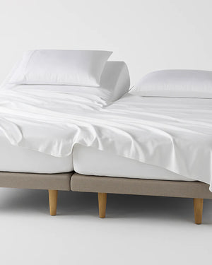 Softline Split Ultra-Soft 5-Piece Cotton Split Beds Sheet Set - White