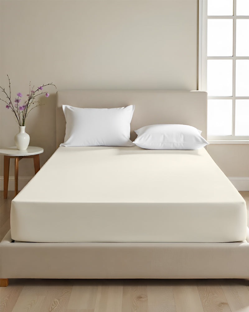Cloud Soft Classic –  Single Fitted Sheet for Everyday Luxury - Ivory