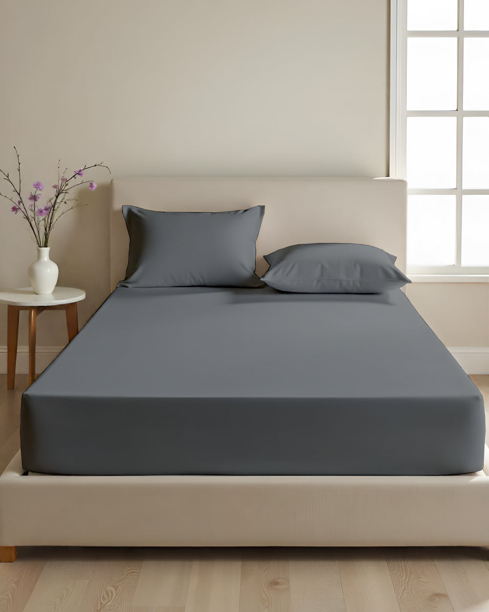 CalmFloats 4 Piece Waterbed Sheet Set- Dark Gray