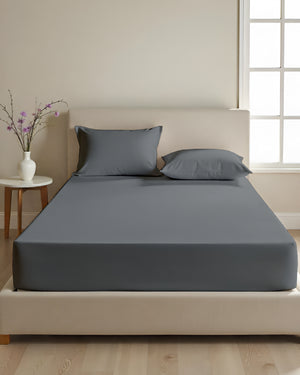CalmFloats 4 Piece Waterbed Sheet Set- Dark Gray