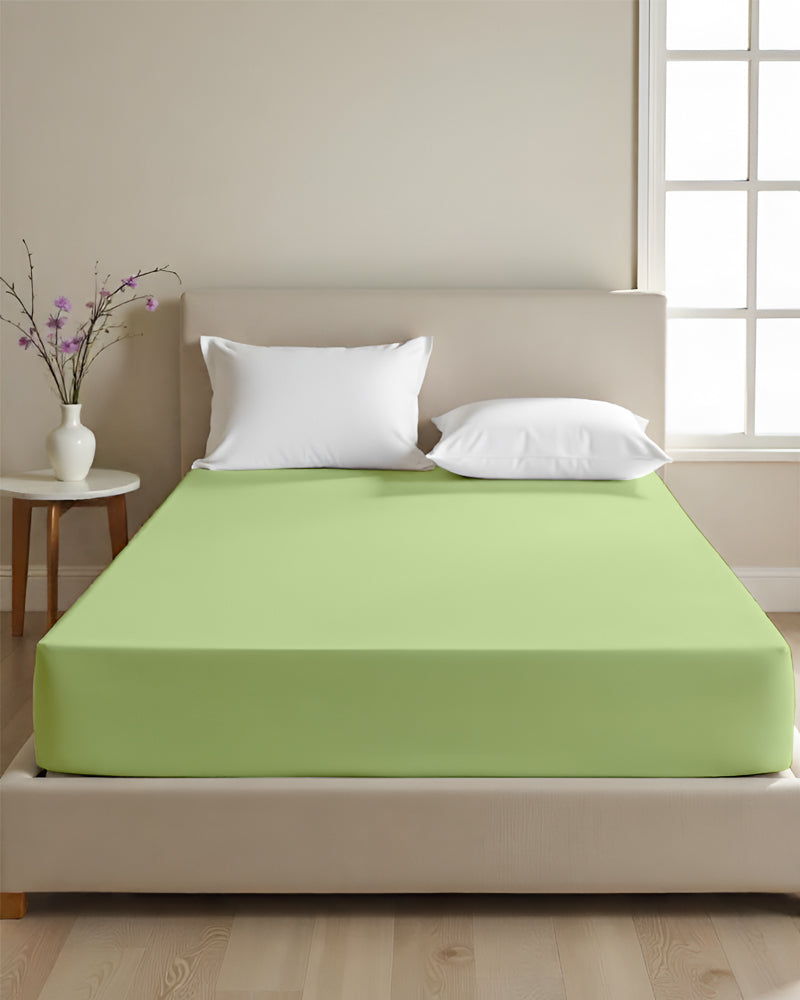 Cloud Soft Classic –  Single Fitted Sheet for Everyday Luxury - Sage