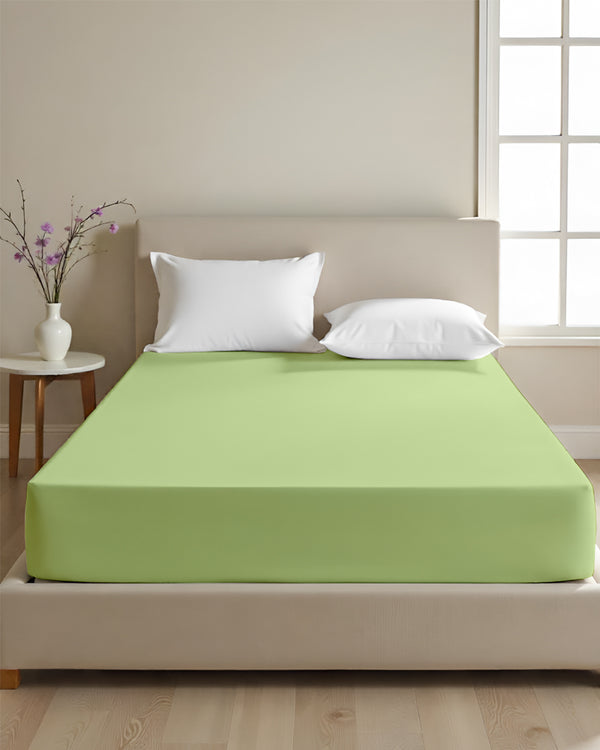 Cloud Soft Classic –  Single Fitted Sheet for Everyday Luxury - Sage
