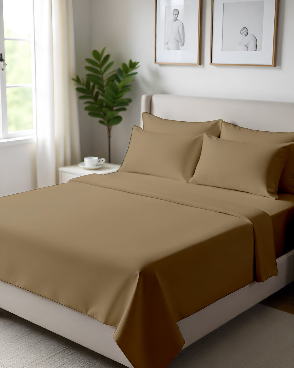 Giza Elegance 6-Piece Sheet Set - Taupe