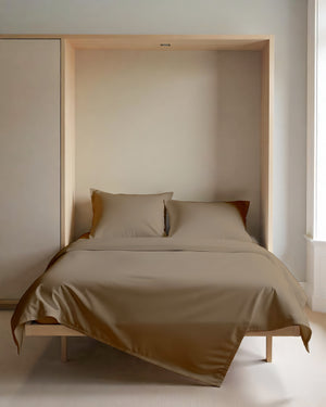 FoldEase Murphy Bed 4 Piece Sheet Set- Taupe