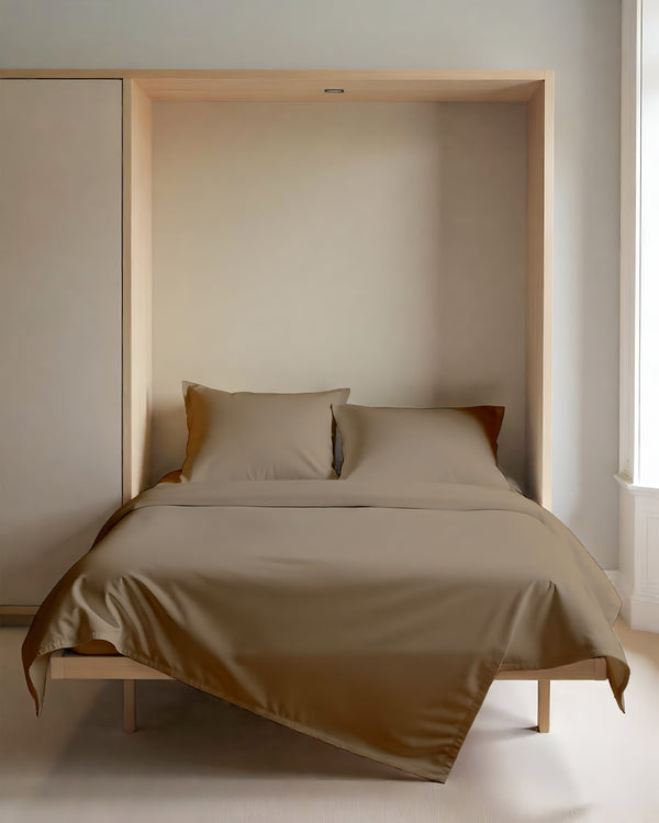 FoldEase Murphy Bed 4 Piece Sheet Set- Taupe