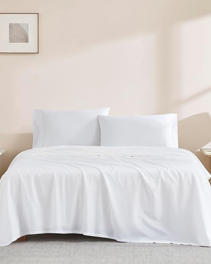 Classic Comfort Cotton Bedding 4 Piece Sheet Set- White-Bed Sheets-Cottington Lane-Slumber Sphere