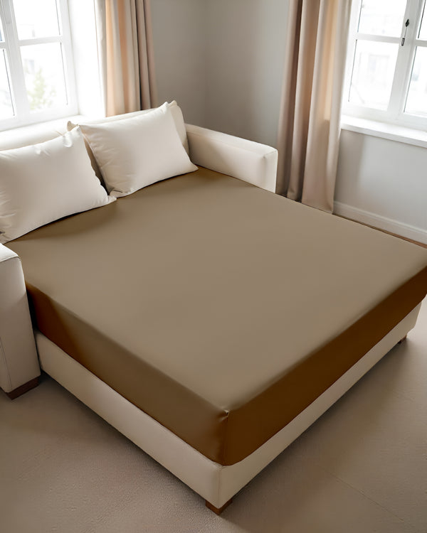 ComfortFold - Microfiber Sleeper Sofa 1 Piece Fitted Sheet- Taupe