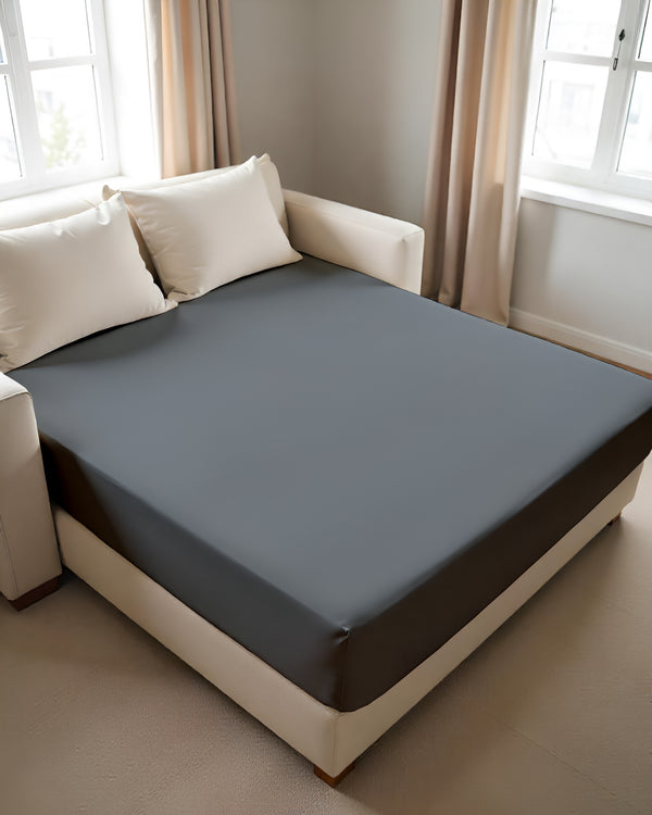 ComfortFold - Microfiber Sleeper Sofa 1 Piece Fitted Sheet- Dark Gray