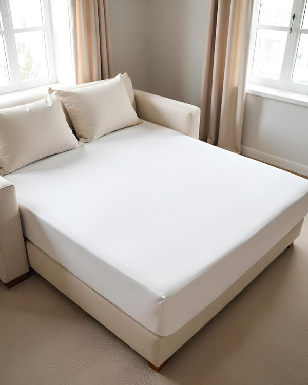 ComfortFold - Microfiber Sleeper Sofa 1 Piece Fitted Sheet- White