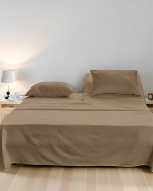 SleepEase Split Head 4 Piece Sheet Set- Taupe