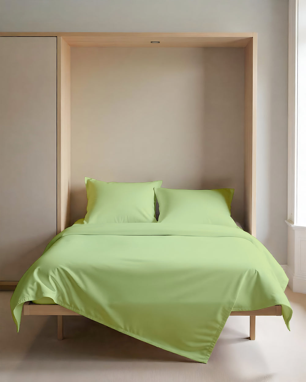 FoldEase Murphy Bed 4 Piece Sheet Set- Sage
