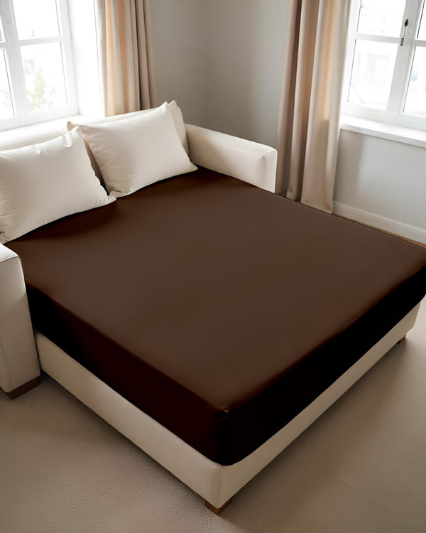 ComfortFold - Microfiber Sleeper Sofa 1 Piece Fitted Sheet- Chocolate