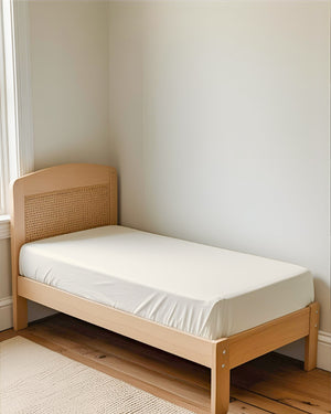 Ultra-fine Microfiber 1 Piece Ivory Glow Cot Fitted Sheet – Ivory