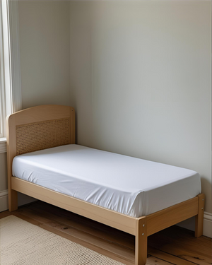 Ultra-fine Microfiber 1 Piece Cot Fitted Sheet - White-Custom Beds-Shreem Linen-Slumber Sphere