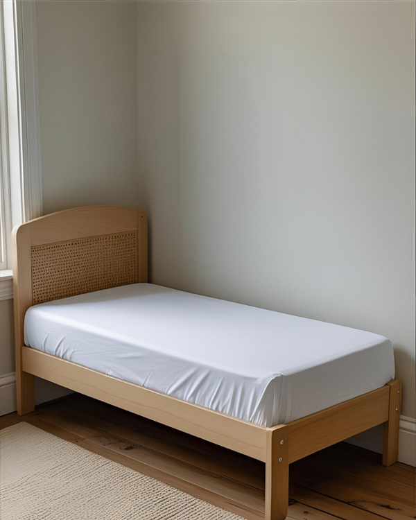 Ultra-fine Microfiber 1 Piece Cot Fitted Sheet - White-Custom Beds-Shreem Linen-Slumber Sphere