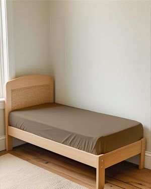 Ultra-fine Microfiber 1 Piece Desert Taupe Cot Fitted Sheet – Taupe