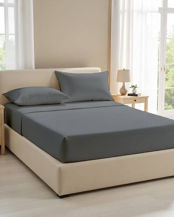 CalmFloats 4 Piece Waterbed Sheet Set- Dark Gray