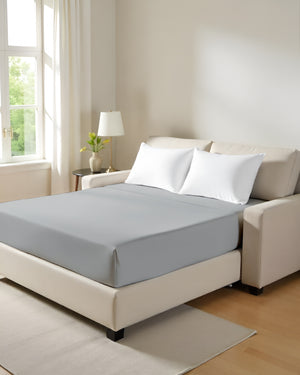 ComfortFold - Microfiber Sleeper Sofa 1 Piece Fitted Sheet- Light Gray