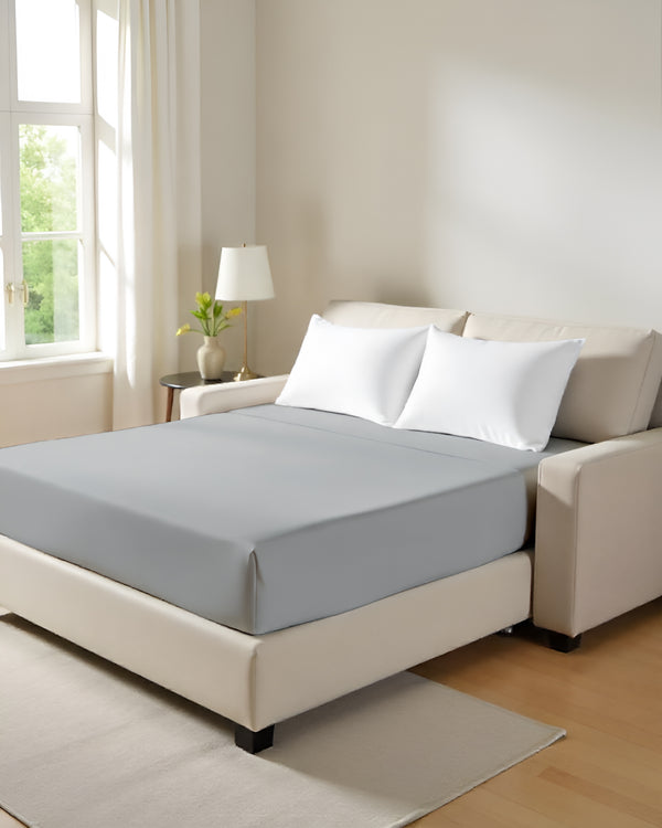 ComfortFold - Microfiber Sleeper Sofa 1 Piece Fitted Sheet- Light Gray
