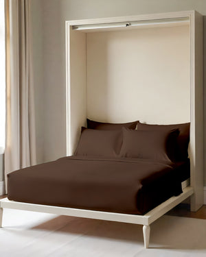 FoldEase Murphy Bed 4 Piece Sheet Set- Chocolate