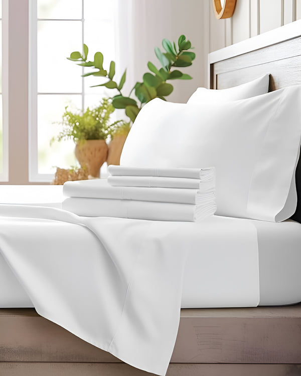 Comfort Kit Microfiber 4 Piece Bed Sheet Set – White