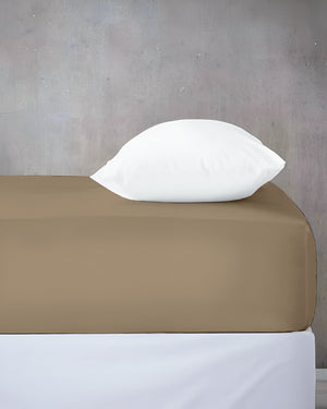 Cloud Soft Classic –  Single Fitted Sheet for Everyday Luxury - Taupe