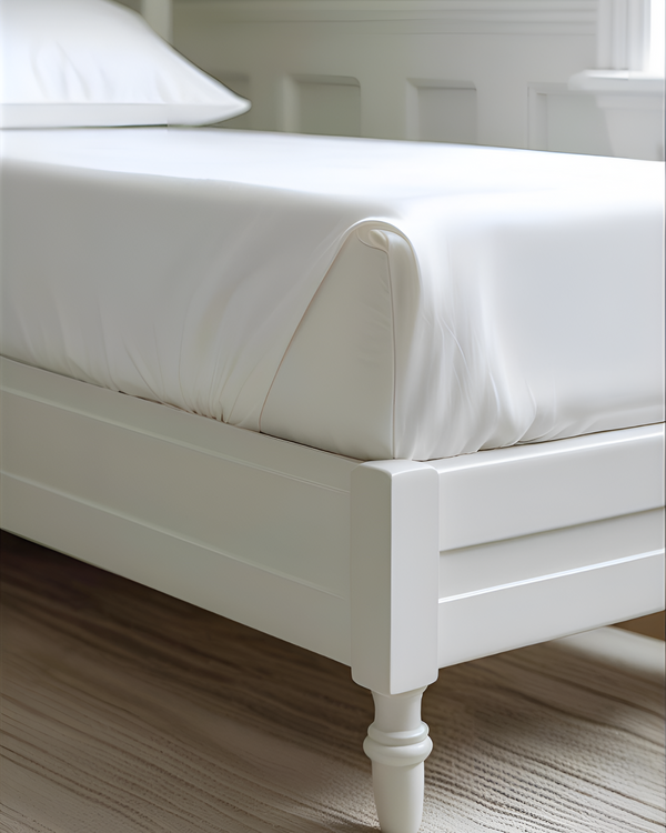 Luxe Giza Cotton 1 Piece Cot Fitted Sheet - White-Custom Beds-MyGiza-Slumber Sphere