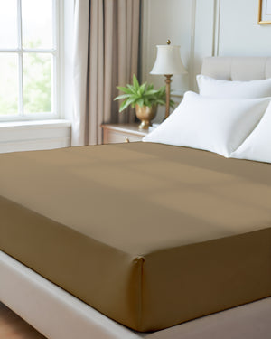 Giza Grace – Classic 1 Piece Fitted Sheet- Taupe