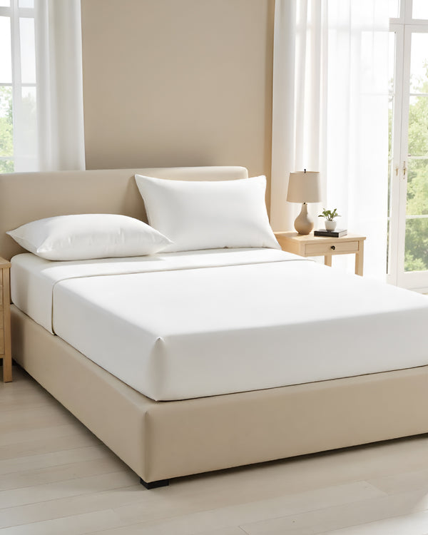 CalmFloats 4 Piece Waterbed Sheet Set- White