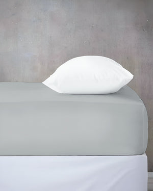 Cloud Soft Classic –  Single Fitted Sheet for Everyday Luxury - Light Gray