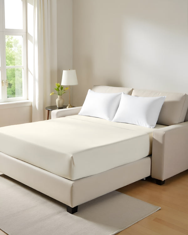 ComfortFold - Microfiber Sleeper Sofa 1 Piece Fitted Sheet- Ivory