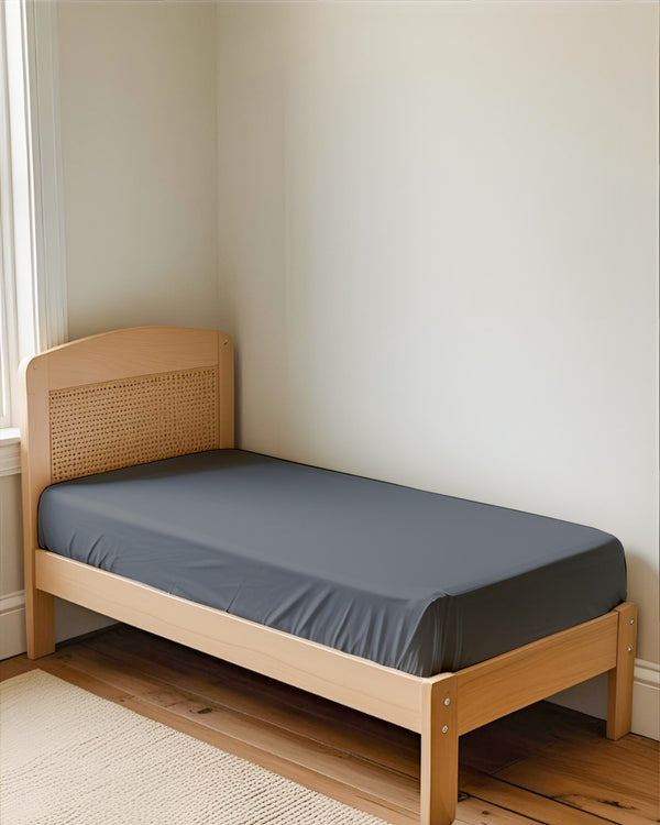 Ultra-fine Microfiber 1 Piece Storm Night Cot Fitted Sheet – Dark Grey