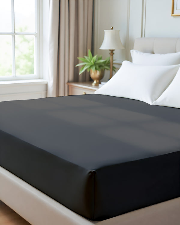 Giza Grace – Classic 1 Piece Fitted Sheet- Dark Gray