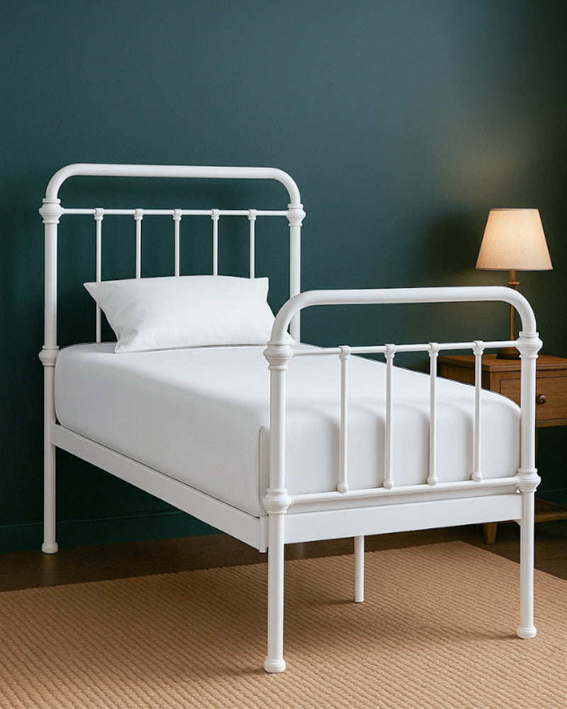 SoftHaven 1 Piece Cotton Cot Fitted Bed Sheet - White