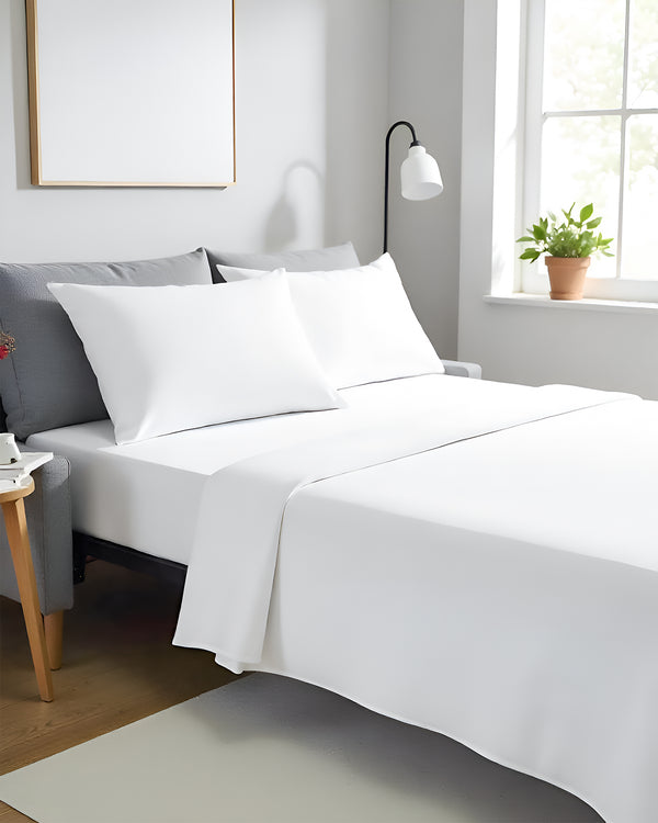 FlexFit Comfort Cotton 4-Piece Sleeper Sofa Sheet Set - White