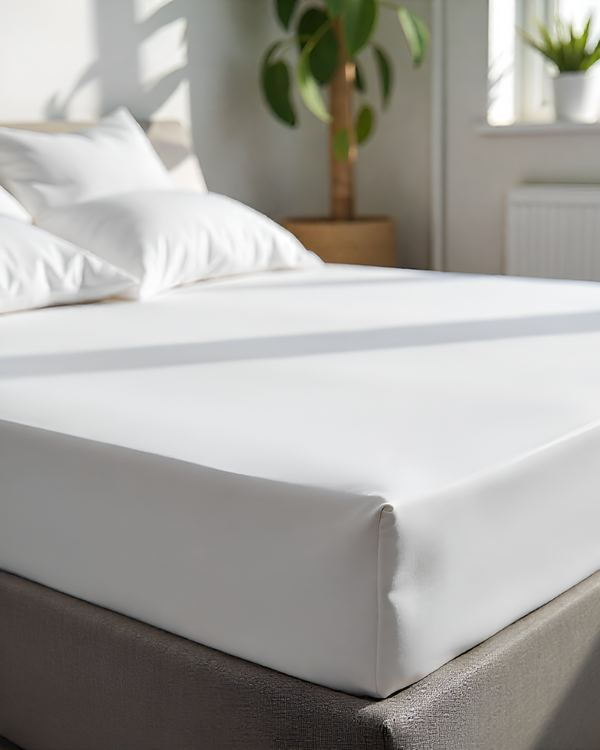 SleepNest 3 Piece Brushed Microfiber Fitted Sheet Set- White-Bed Sheet-Shreem Linen-Slumber Sphere