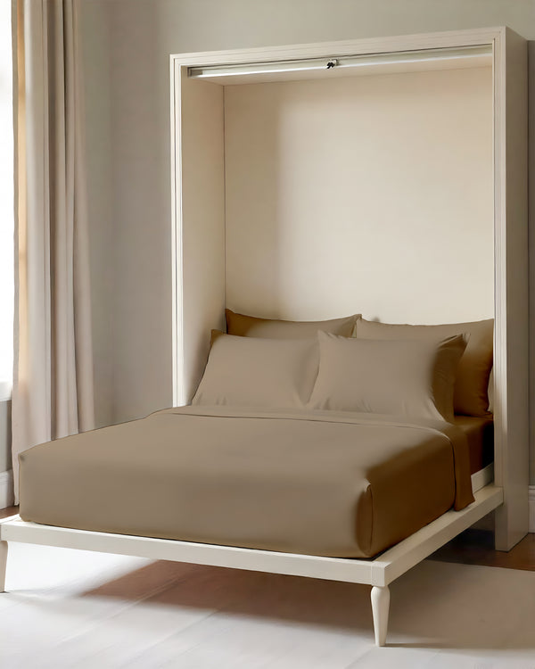 FoldEase Murphy Bed 4 Piece Sheet Set- Taupe