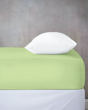 Cloud Soft Classic –  Single Fitted Sheet for Everyday Luxury - Sage