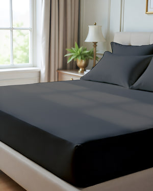Giza Grace – Classic 1 Piece Fitted Sheet- Dark Gray