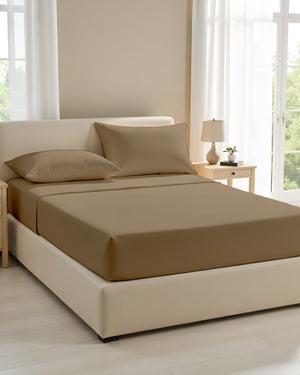 CalmFloats 4 Piece Waterbed Sheet Set- Taupe