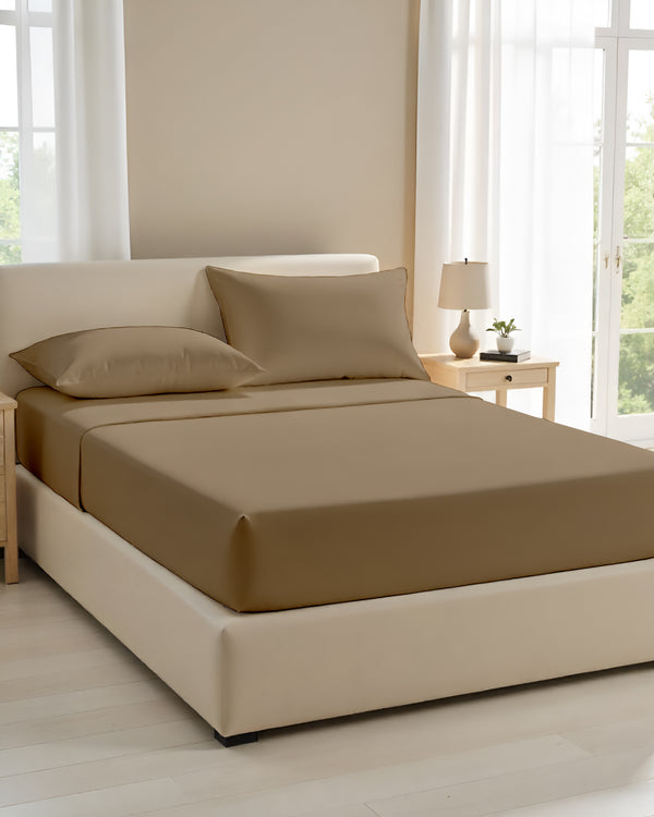 CalmFloats 4 Piece Waterbed Sheet Set- Taupe
