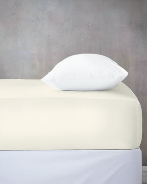Cloud Soft Classic –  Single Fitted Sheet for Everyday Luxury - Ivory