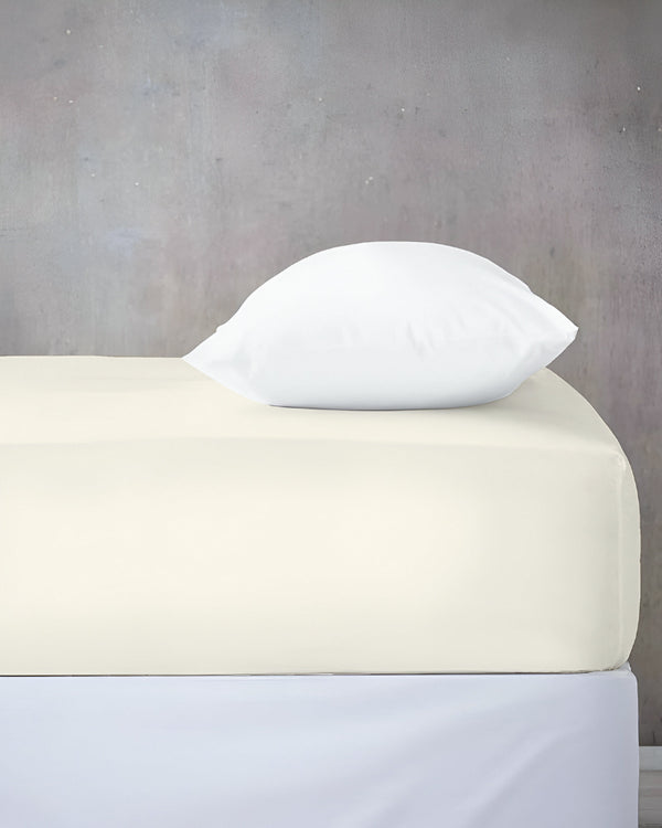 Cloud Soft Classic –  Single Fitted Sheet for Everyday Luxury - Ivory