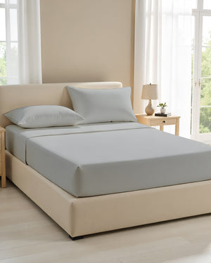 CalmFloats 4 Piece Waterbed Sheet Set- Light Gray