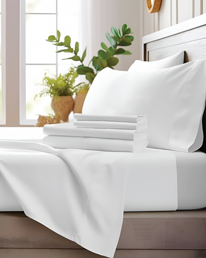 Comfort Kit Microfiber 4 Piece Bed Sheet Set – White-Bed Sheet-Shreem Linen-Slumber Sphere